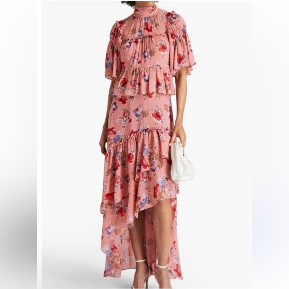 Cinq a Sept Floral High Low Maxi Dress